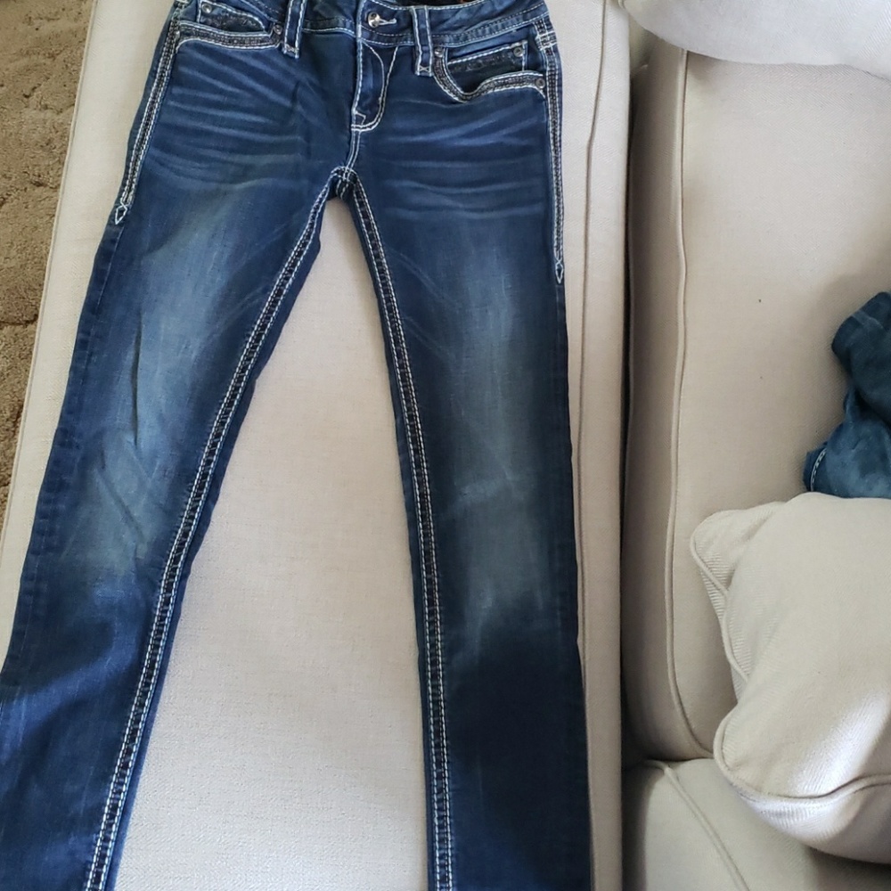 Rock blue jeans